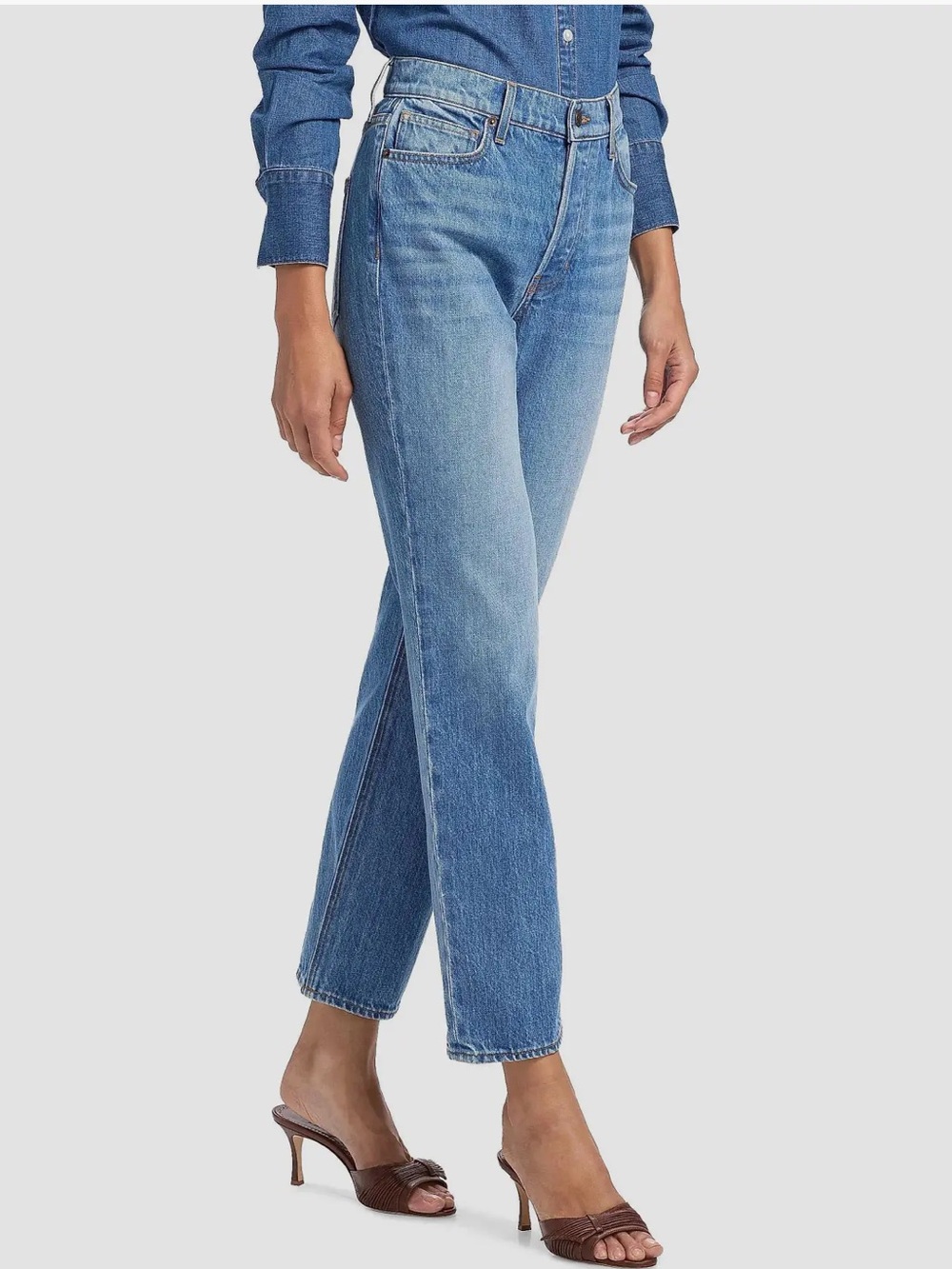 NWT Veronica Beard Leah Mid-Rise Straight-Leg Jeans 27 - Picture 3 of 11